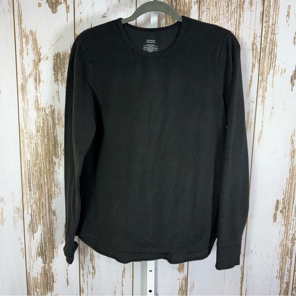 Climate Right by Cuddl Duds Stretch Fleece Black Long Sleeve Tee. Size XL.